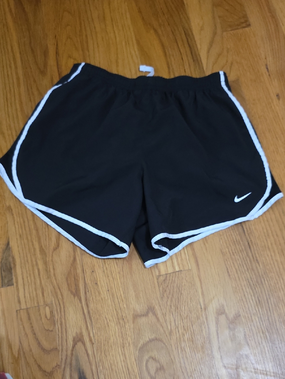 Nike Girl's Black Shorts with White Piping